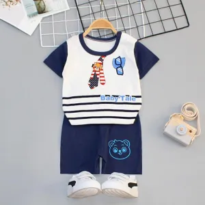 2-piece Thin Pajamas Sets for Toddler Boy Wholesale Children's Clothing