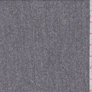 4 YD PC-Dark Heather Grey Rib Knit Fabric