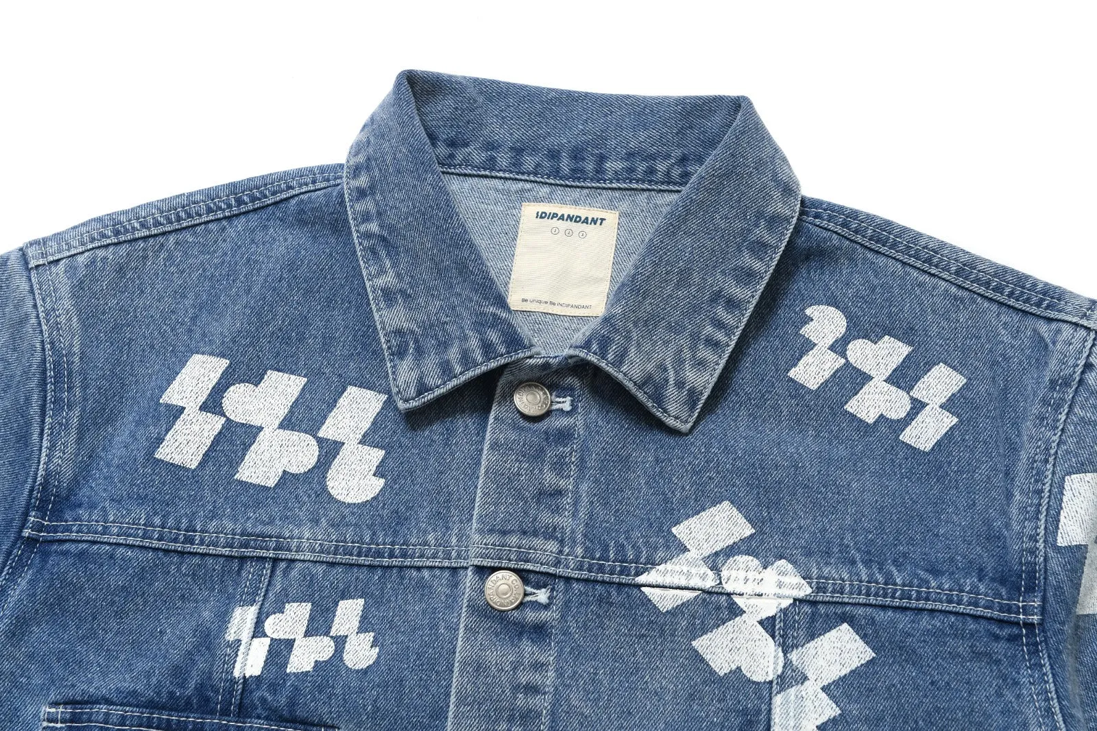 All Over Logo Graphic Denim Jacket