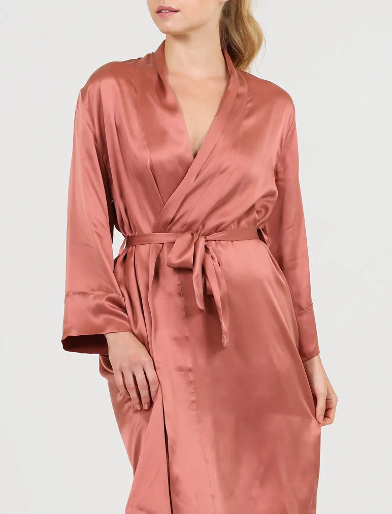 Audrey Washable Silk Long Robe