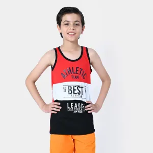 Boys Cotton Sando Athletic - Red