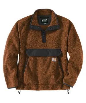 Carhartt Men's Fleece Pullover Jacket - Burnt Sienna/Black Heather