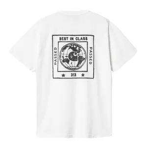 Carhartt WIP Mens S/S Stamp T Shirt White Black