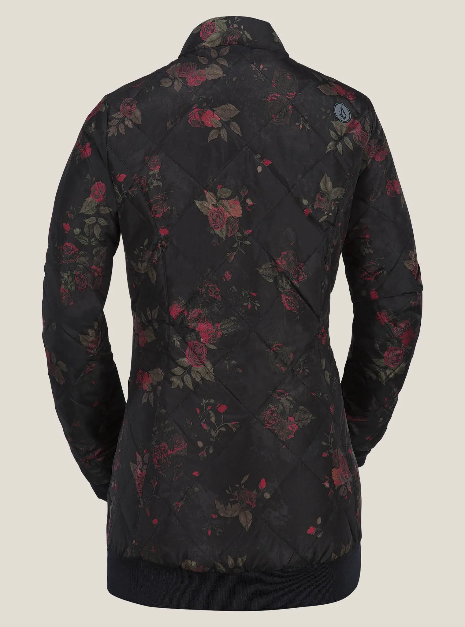 Casco Down Puff Jacket - Black Floral Print