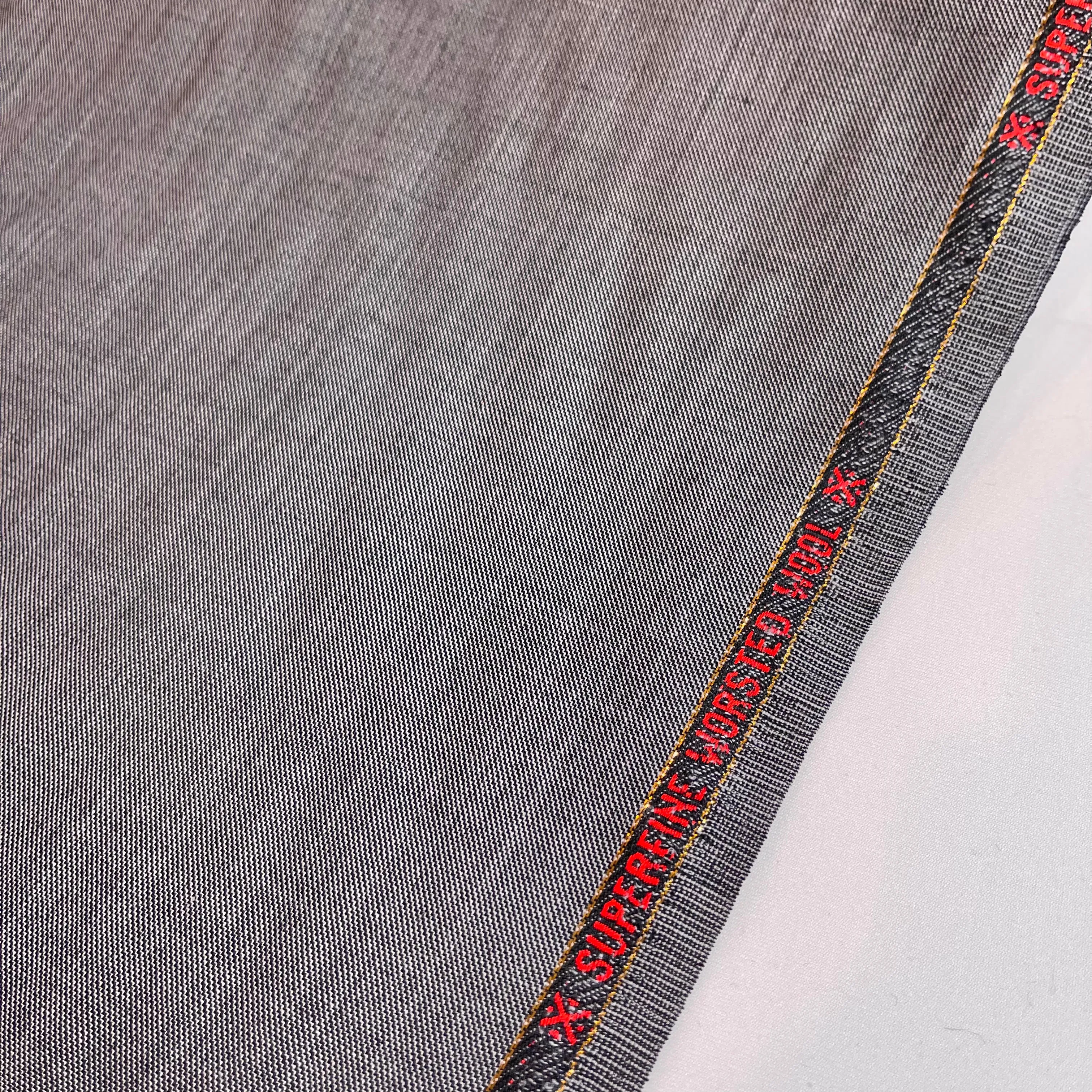 Charcoal Super Fine Worsted Wool Suiting