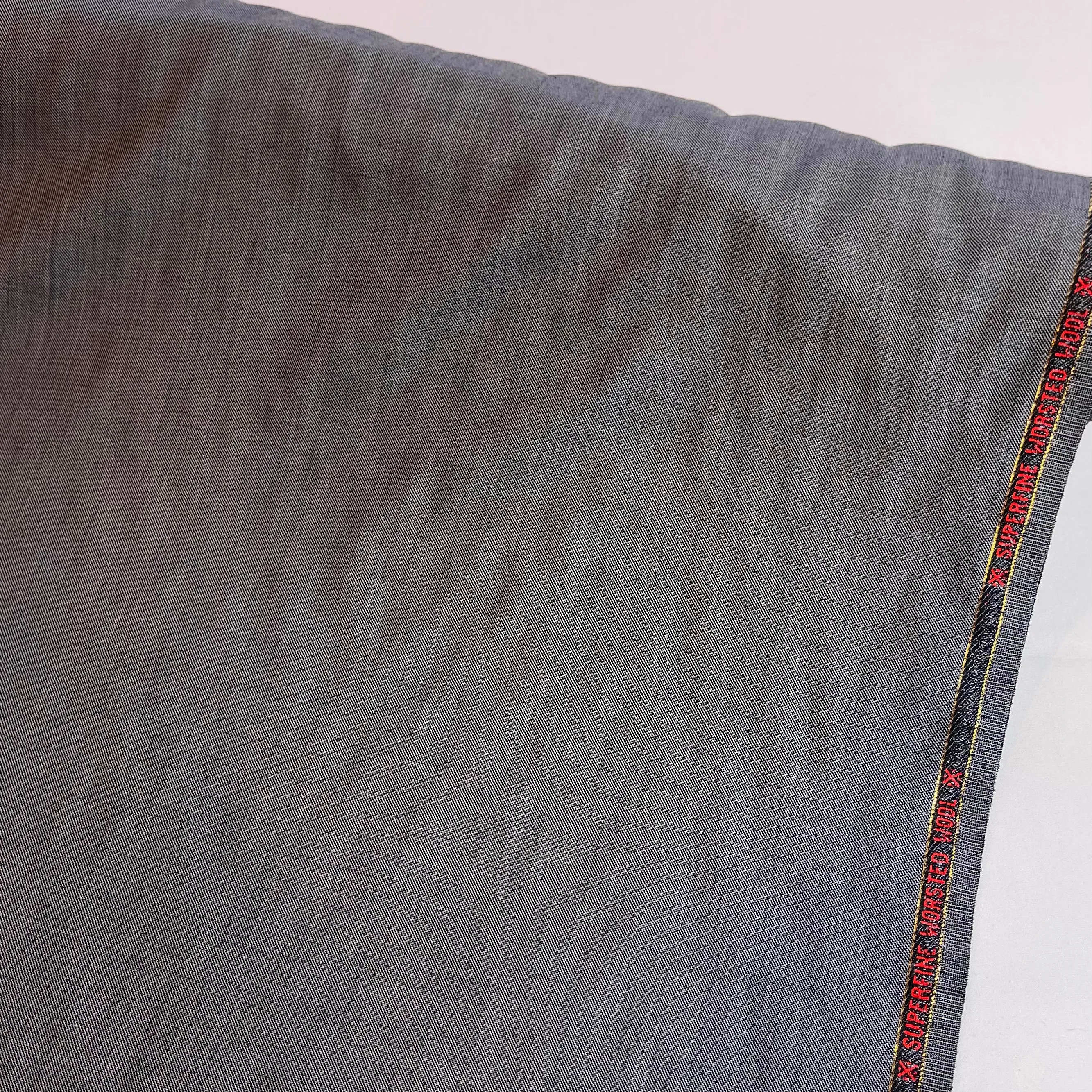 Charcoal Super Fine Worsted Wool Suiting