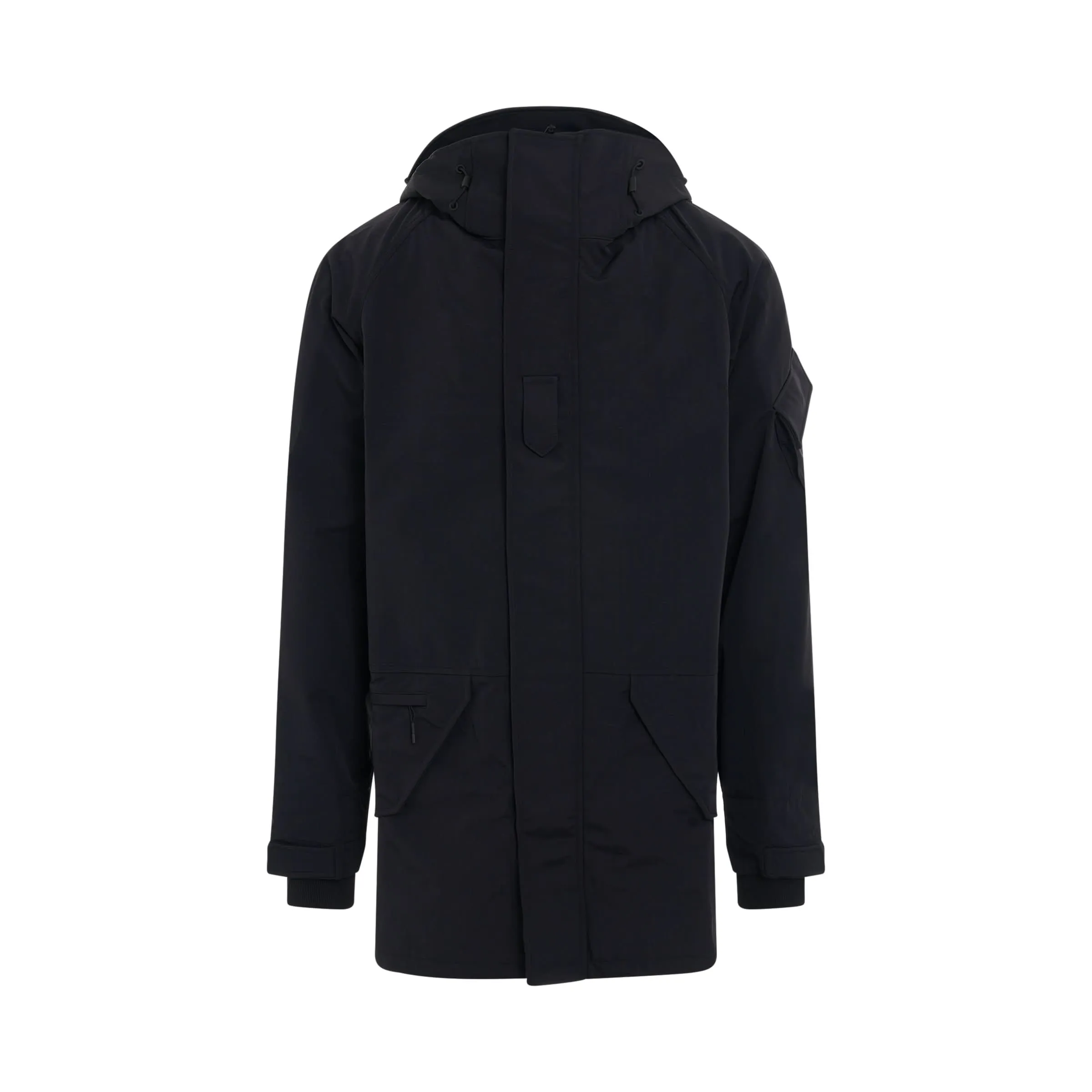 Classic Bonded Rip Hooded Parka in Black