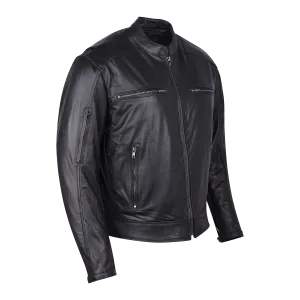 *Closeout* HMM543 High Mileage Premium Men's Black Leather Jacket