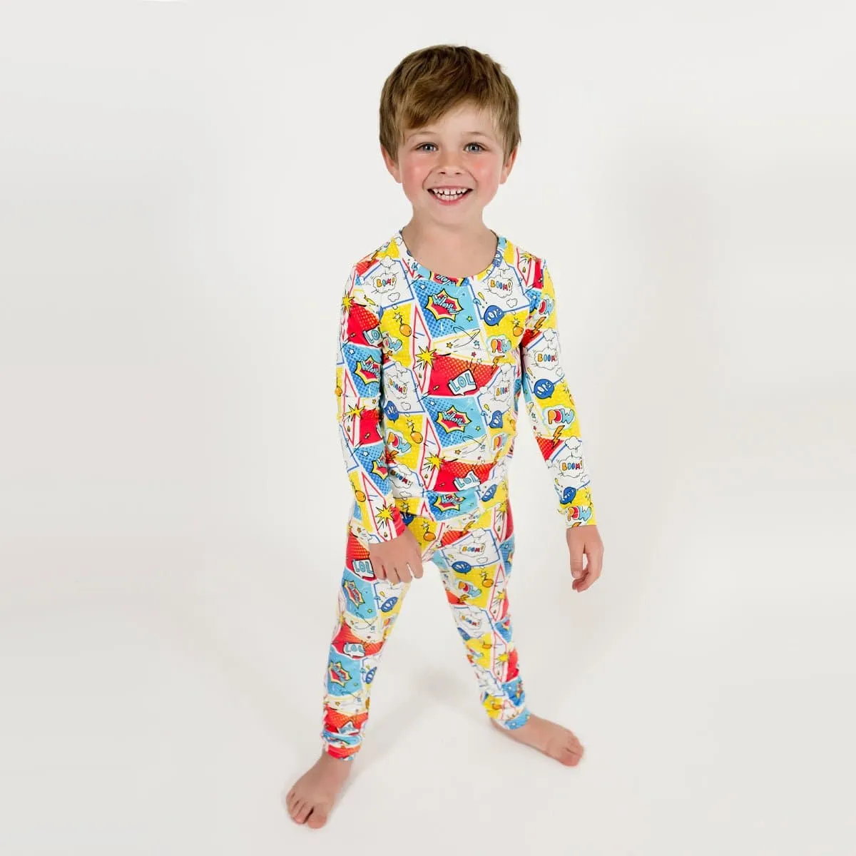 Comic Hero Bamboo Kids Pajamas