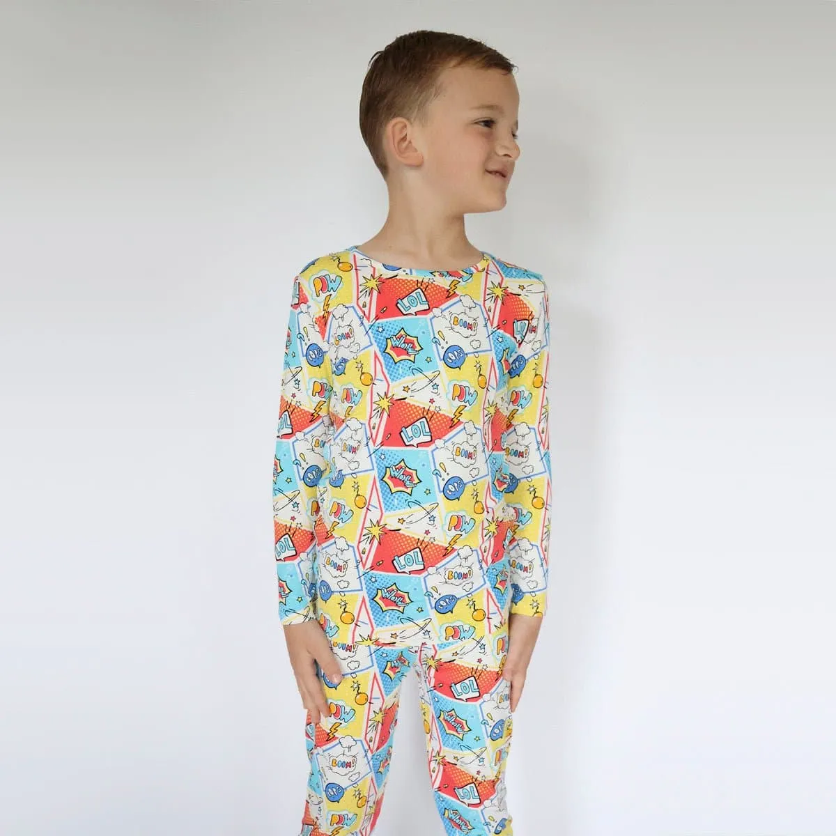 Comic Hero Bamboo Kids Pajamas