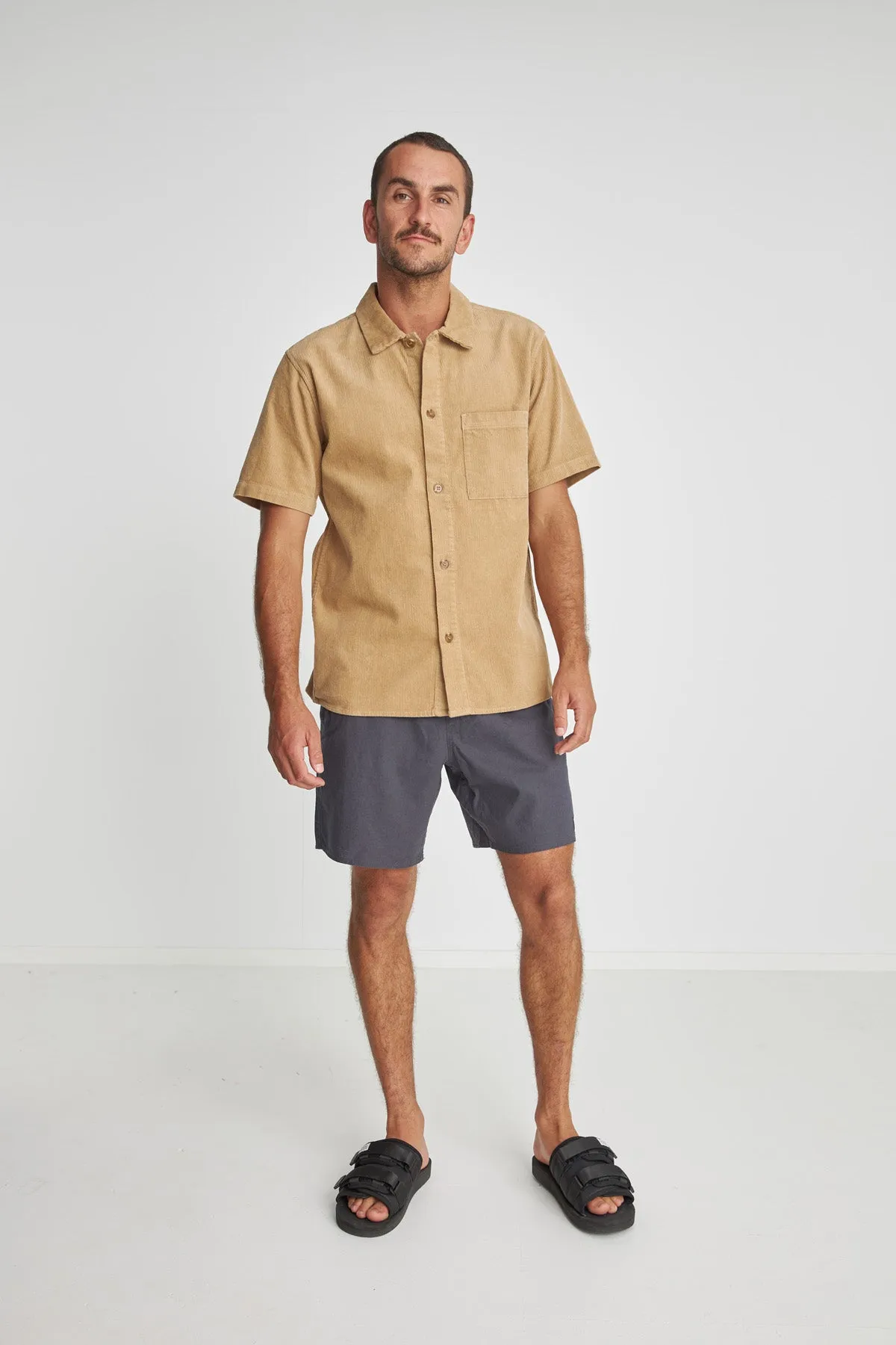 Cord SS Shirt Sand