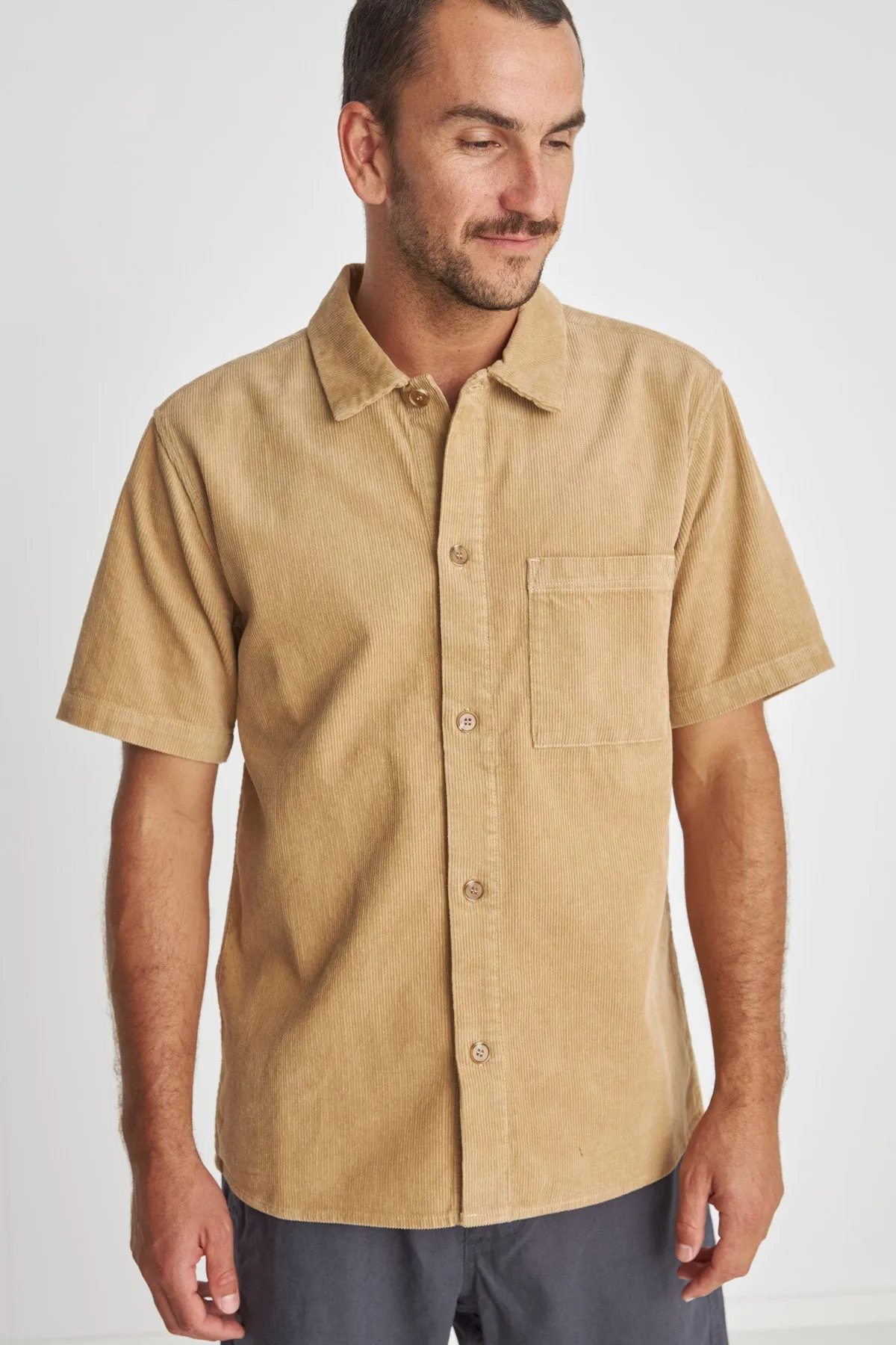 Cord SS Shirt Sand