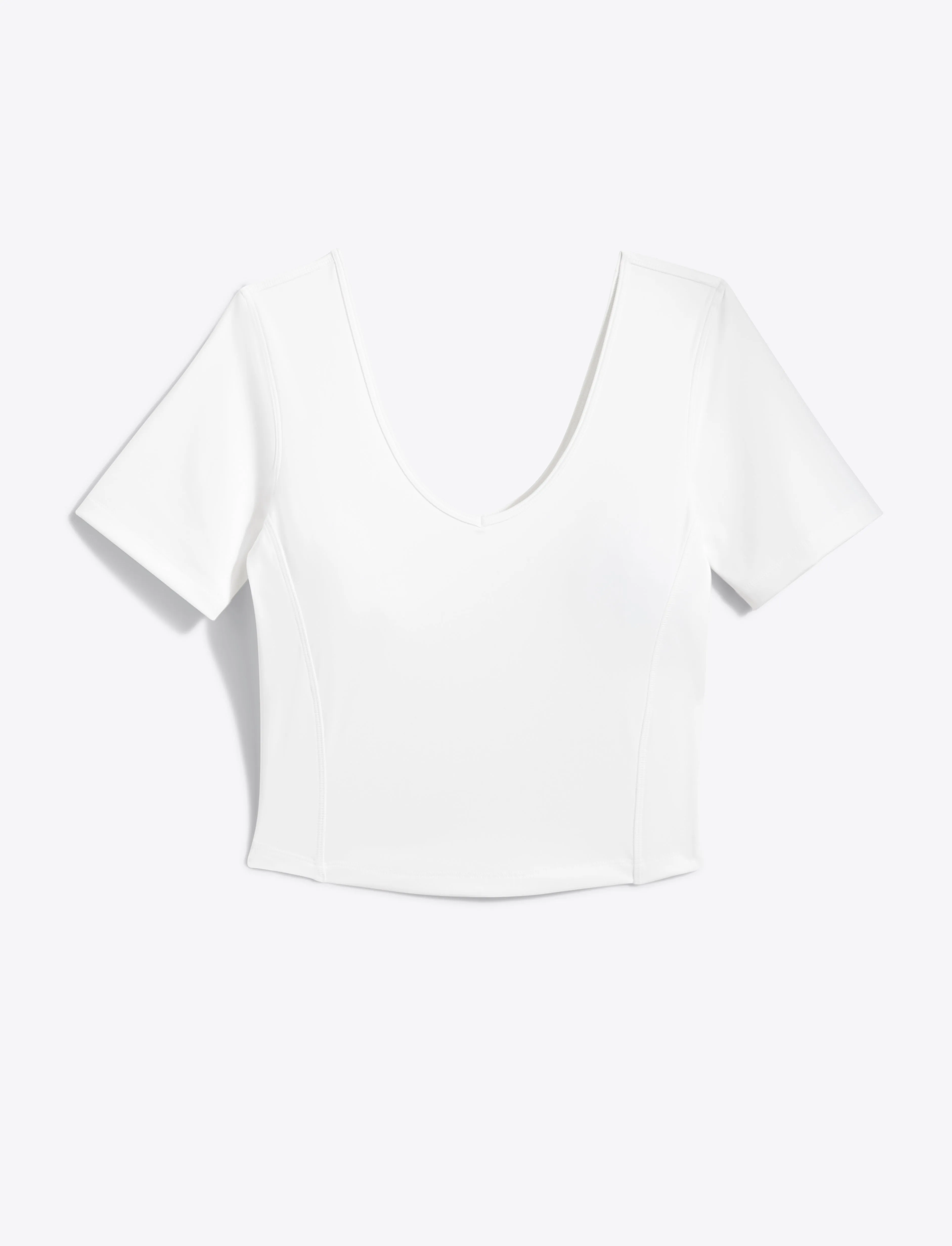 Cropped Sport Top in White