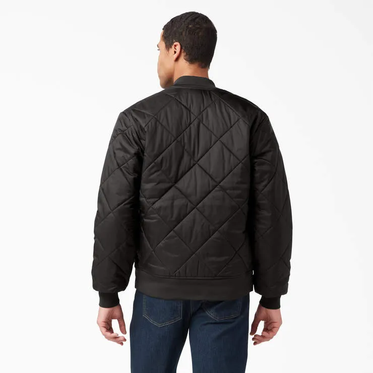 Dickies Diamond Quilted Jacket- BLACK- 61242