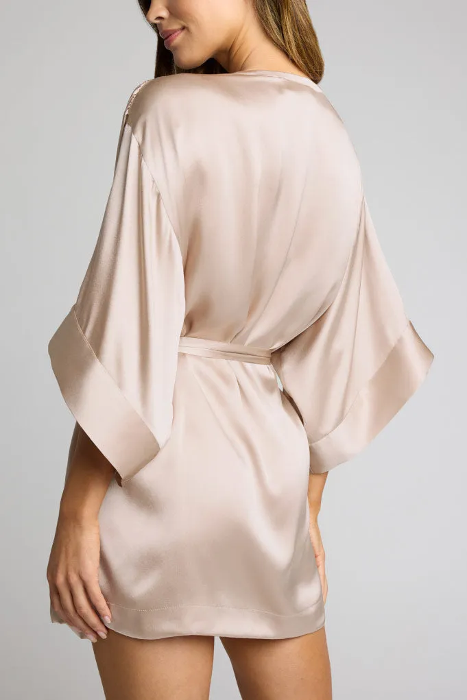 Eclipse Silk Mini Robe in Fizz