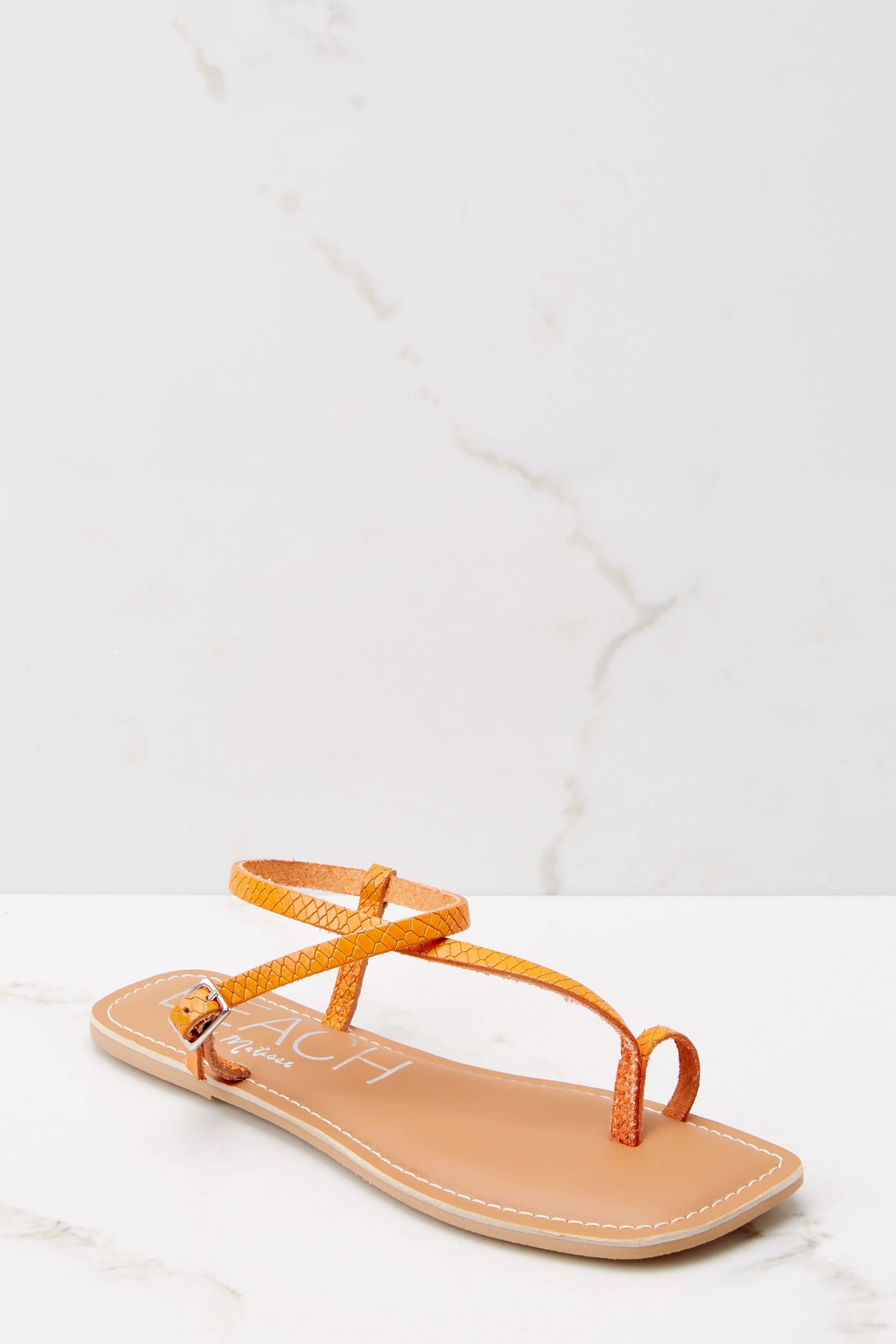 Gelato Orange Toe Loop Sandals