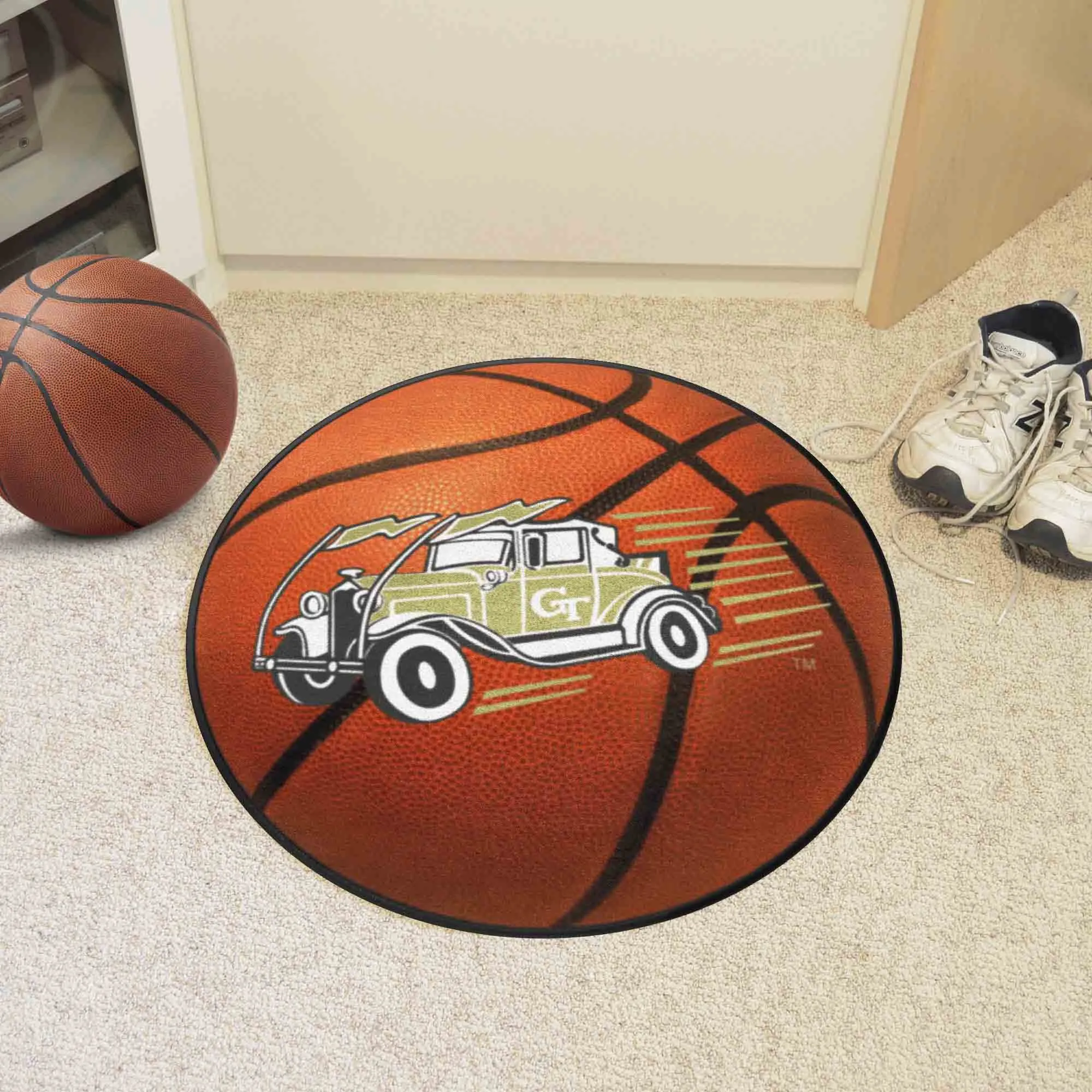 Georgia Tech Yellow Jackets Basketball Rug - 27in. Diameter