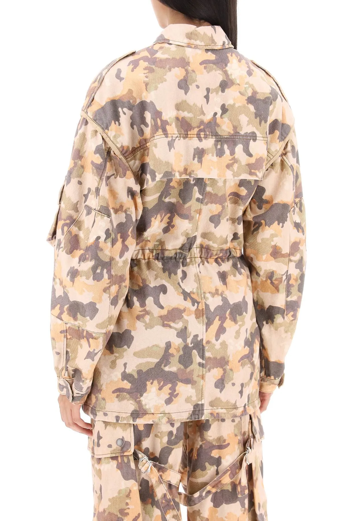 Isabel marant 'elize' jacket in cotton with camouflage pattern