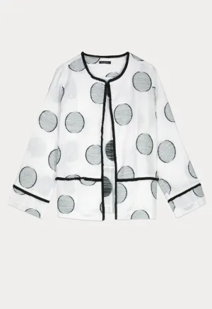 Jacquard Polka Dots Outerwear