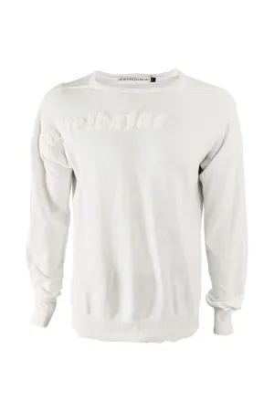 JC de Castelbajac Vintage Mens White Chenille Appliqué Jumper