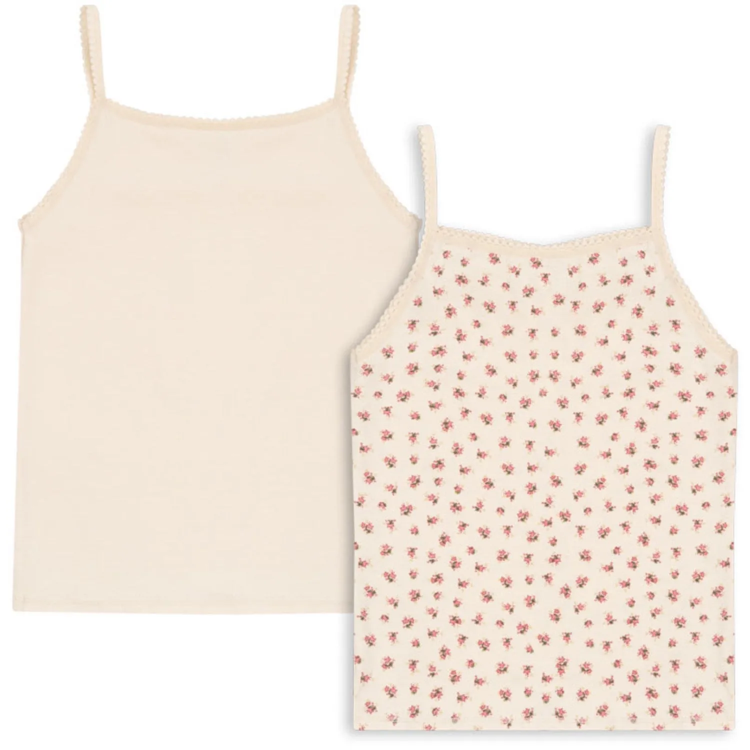 Konges Sløjd Buttercream/Bloomie Basic 2 Pack Strap Top Gots