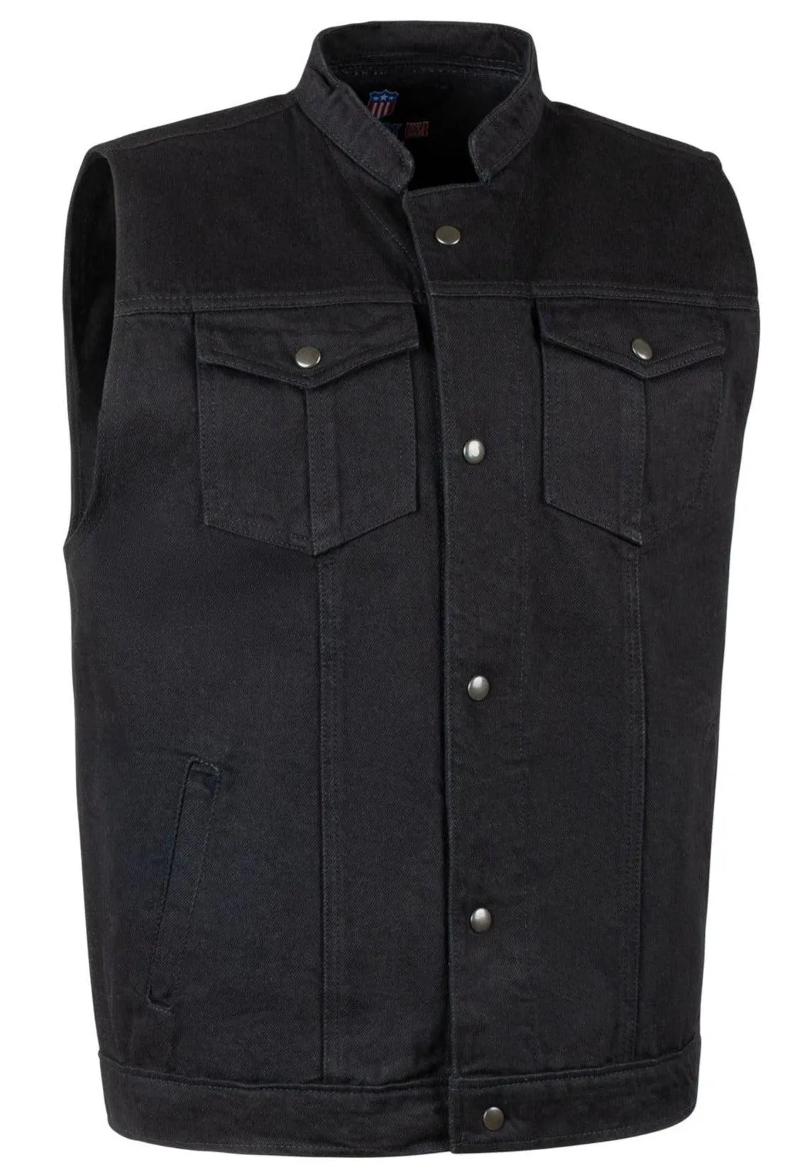 Legendary 'Revolution' Men's Denim Motorcycle Vest