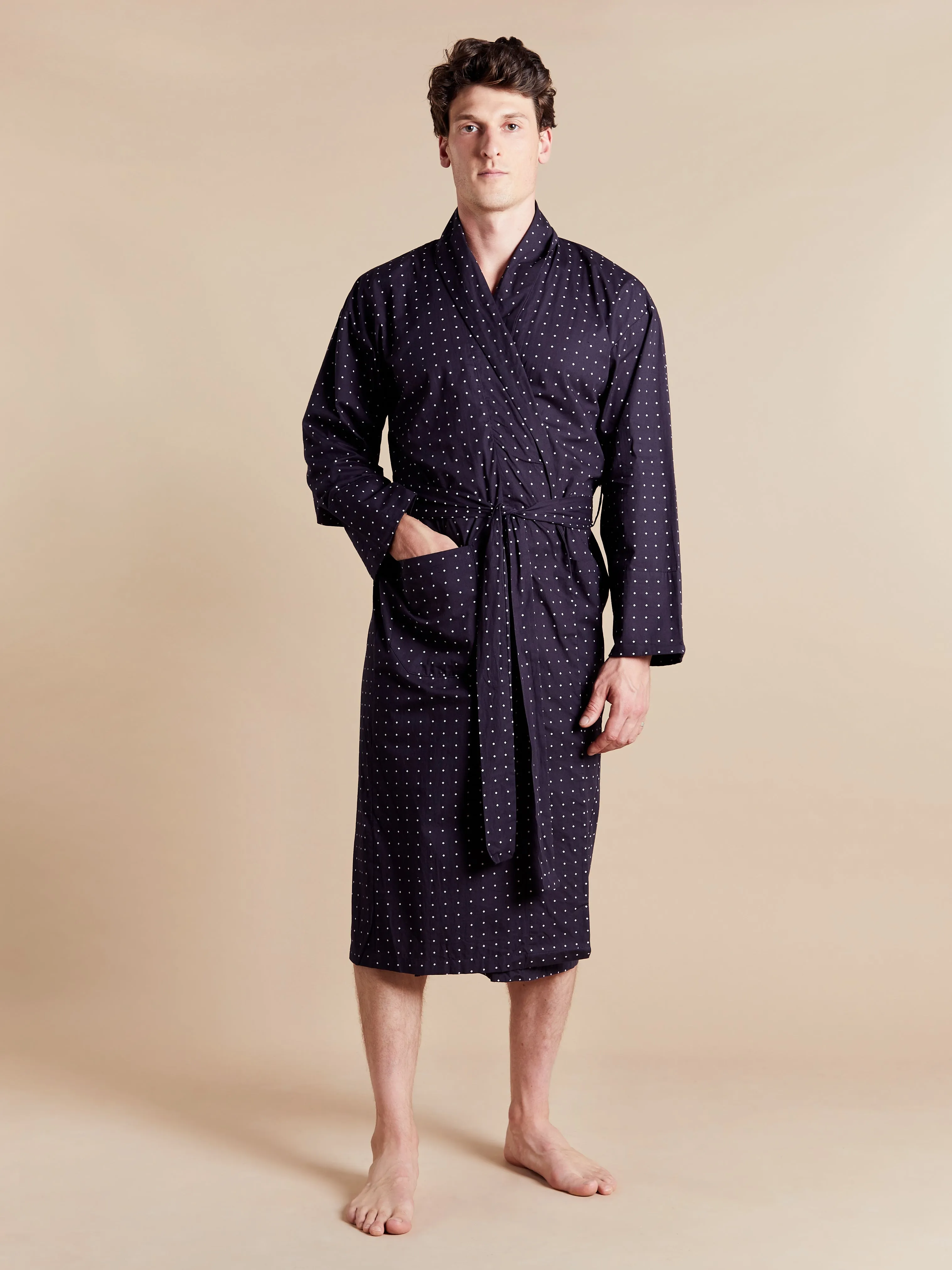 Lightweight Men's Bathrobe - Atlas Gray