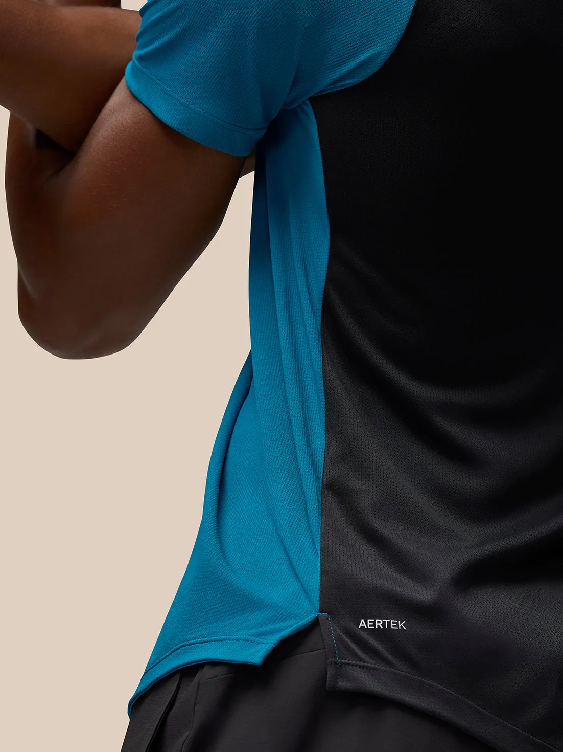 Men's Flow Short Sleeve Breathable Gym T Shirt - Dark Aqua