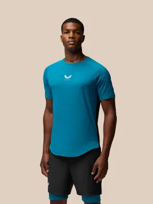 Men's Flow Short Sleeve Breathable Gym T Shirt - Dark Aqua