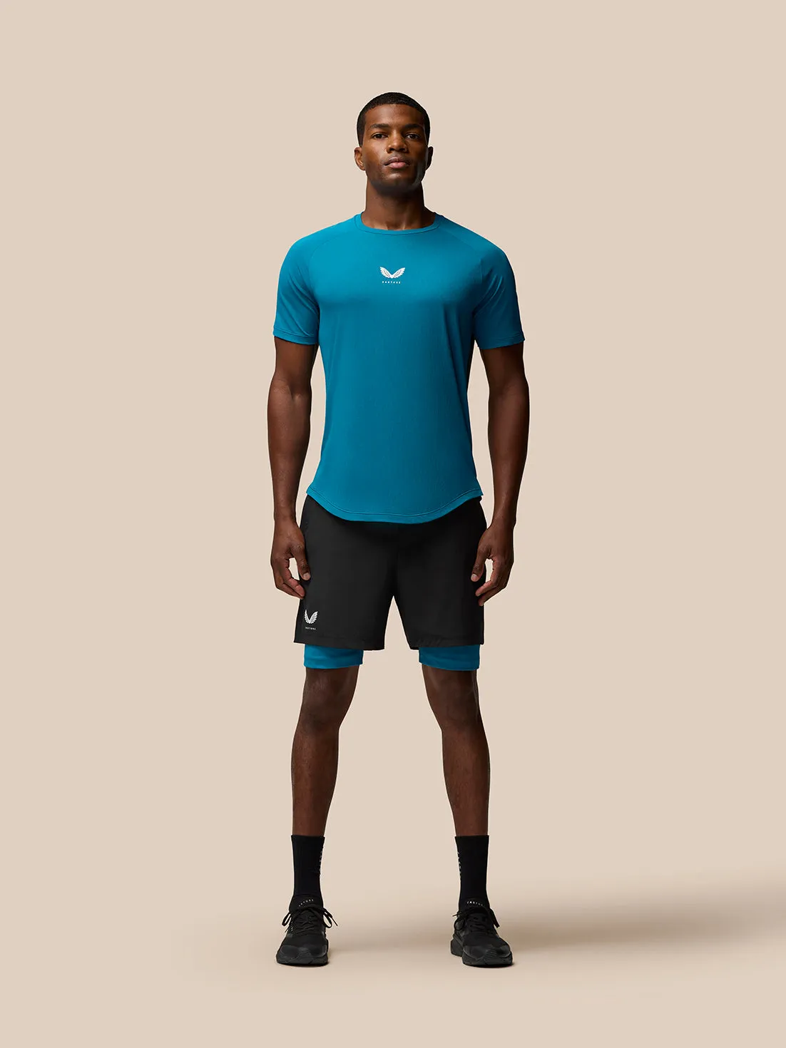 Men's Flow Short Sleeve Breathable Gym T Shirt - Dark Aqua