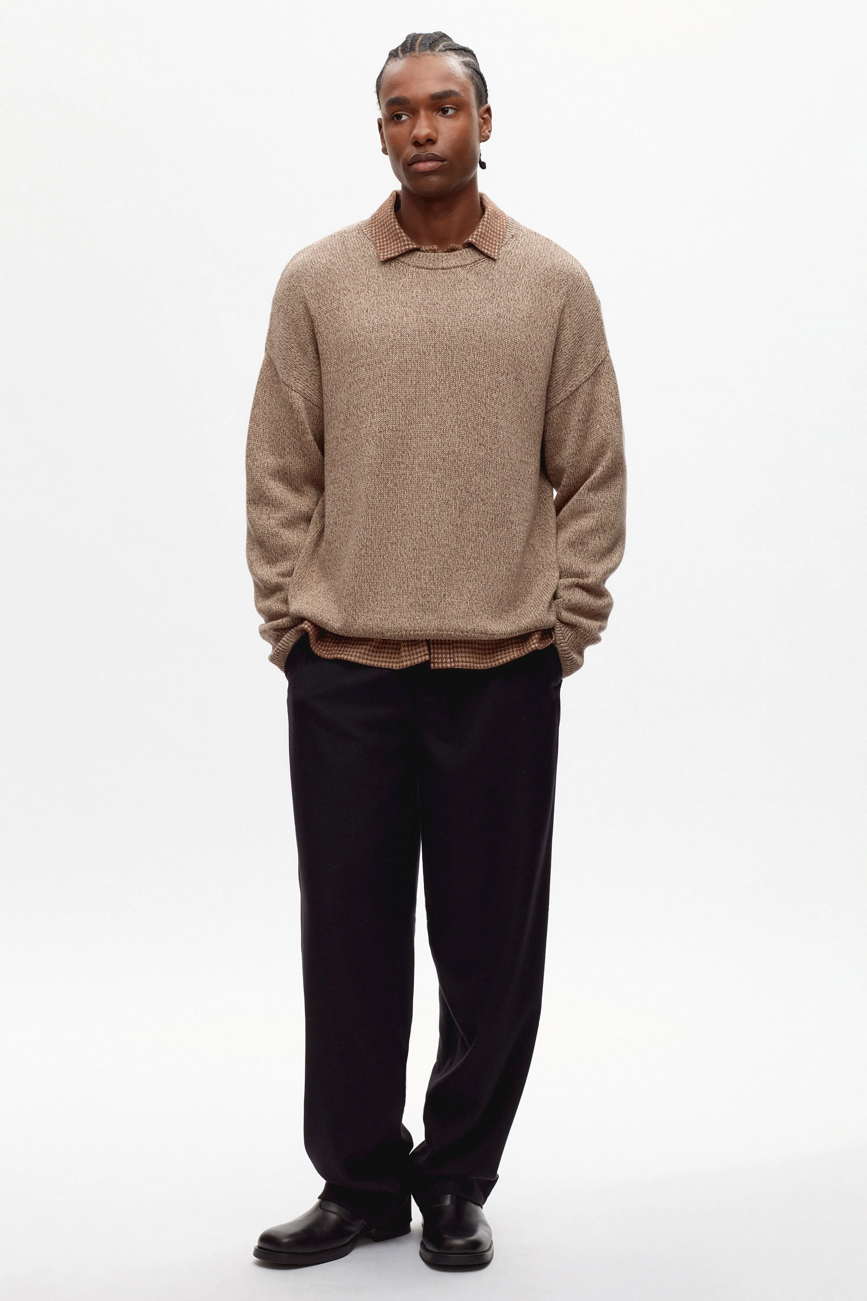 Men's Hamatah Sweater in Umber Melange