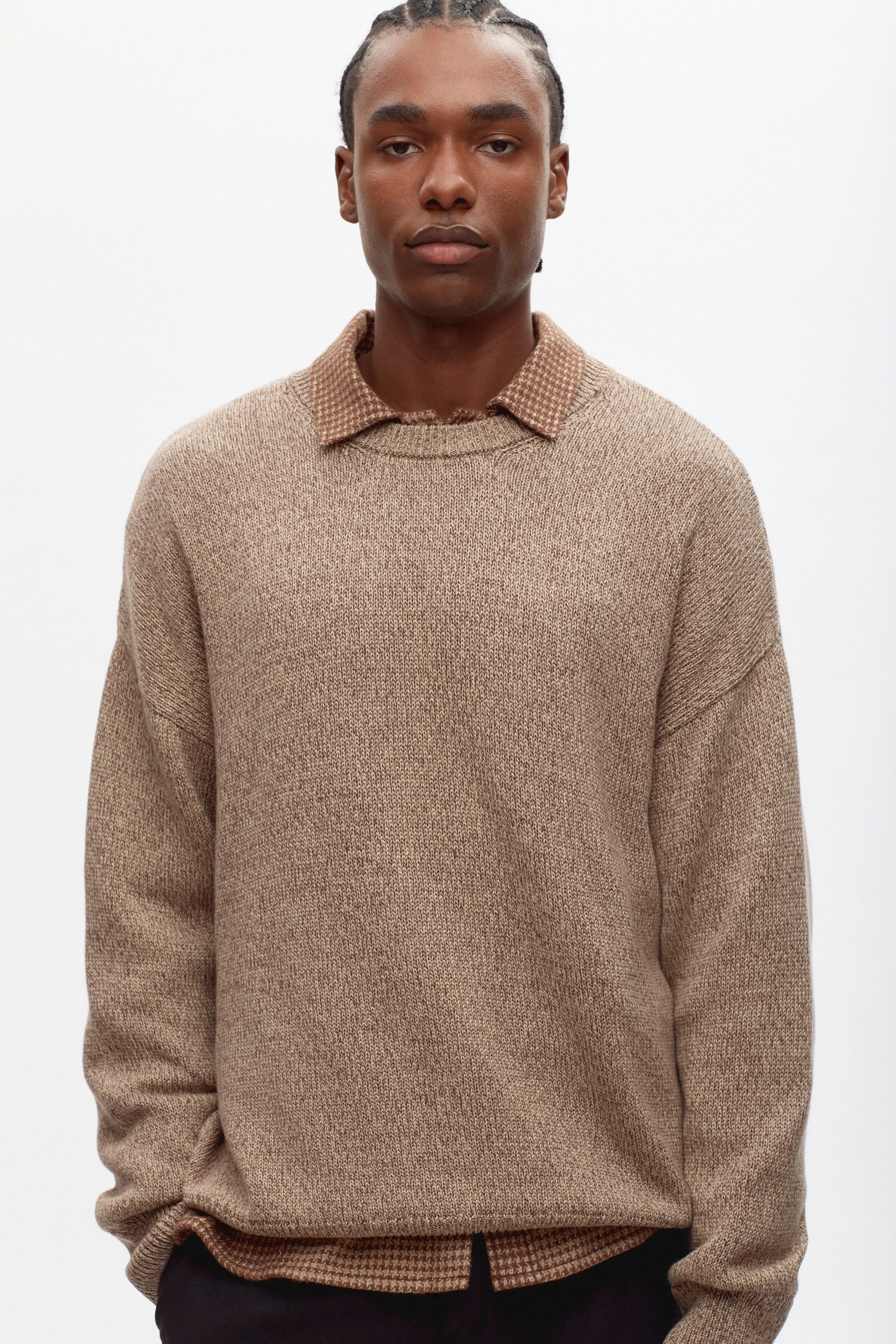 Men's Hamatah Sweater in Umber Melange