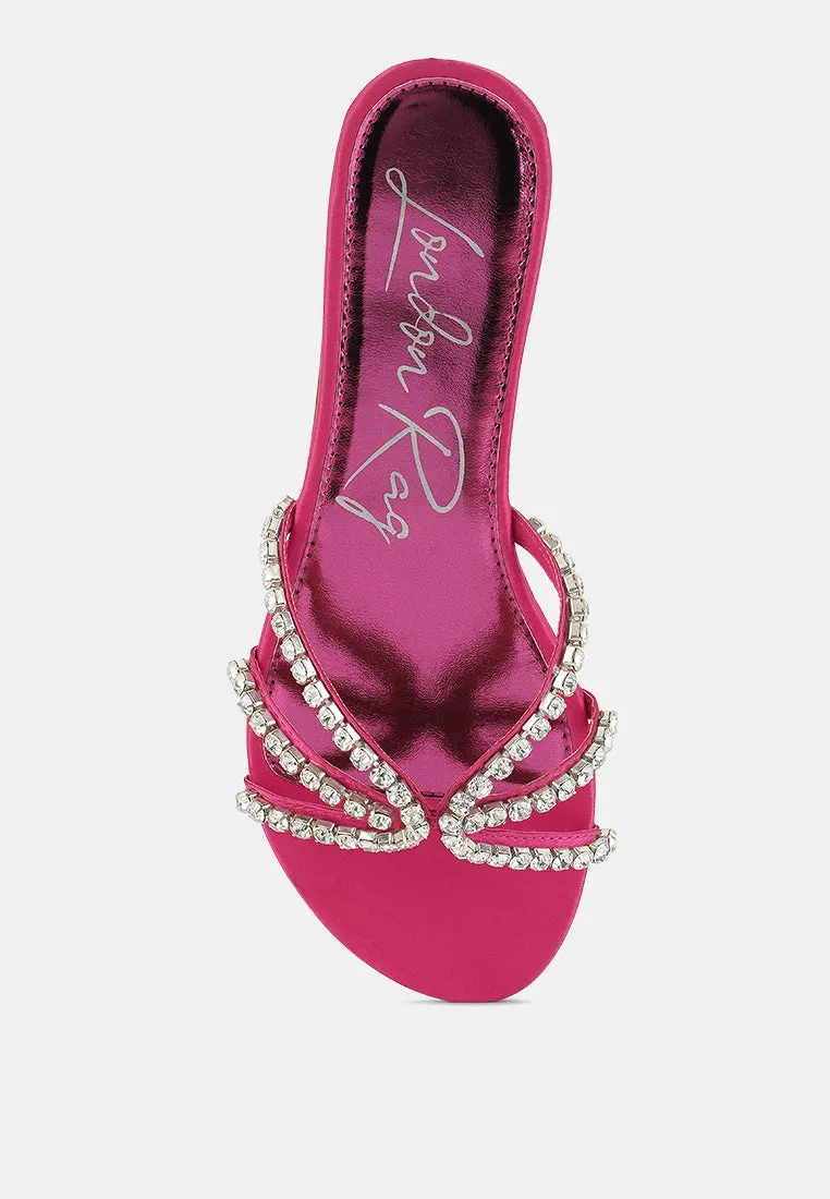 Mezzie Diamante Embellished Flat Sandals