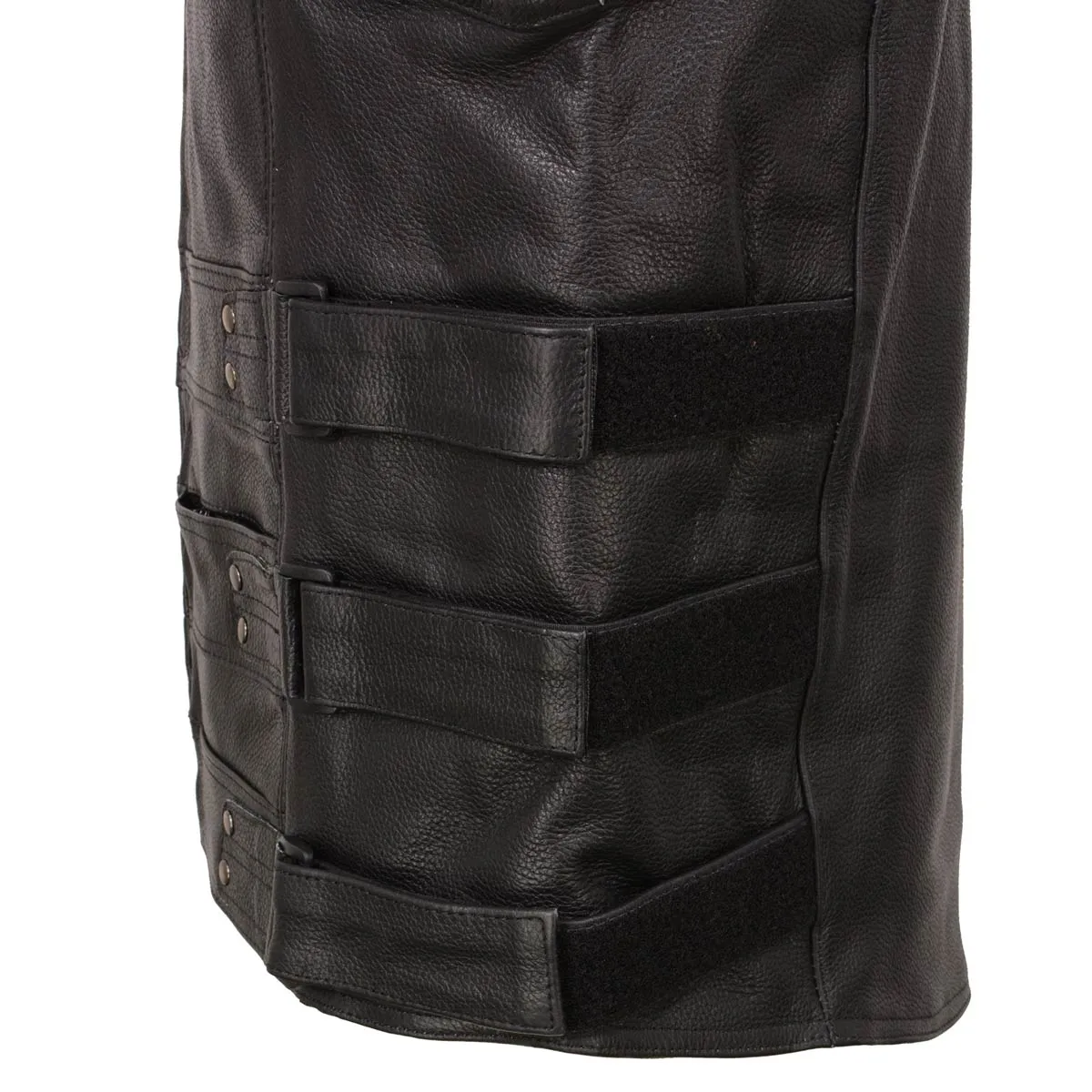 Milwaukee Leather MLM3530 Men's Black Swat Tactical Style Leather Vest