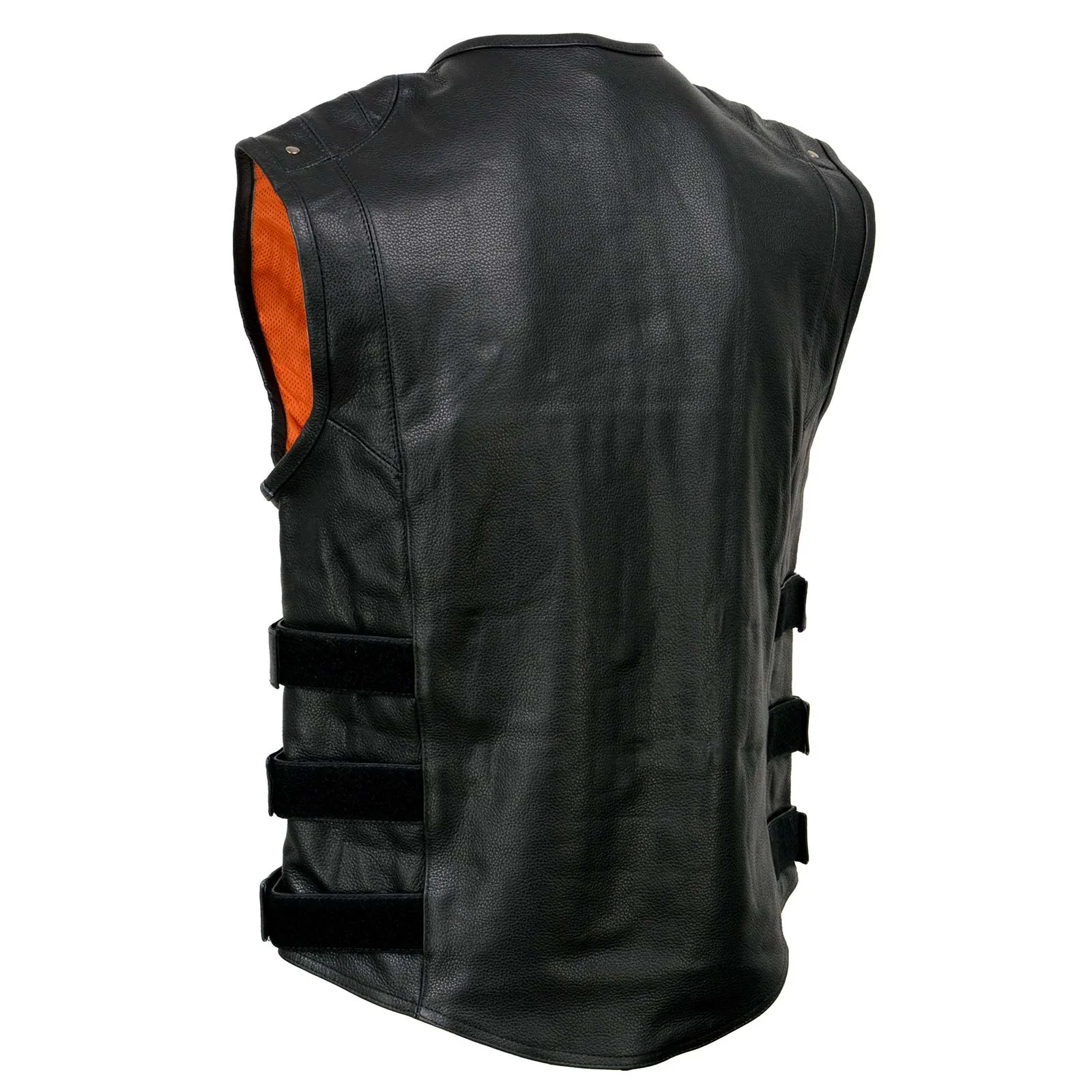 Milwaukee Leather MLM3530 Men's Black Swat Tactical Style Leather Vest