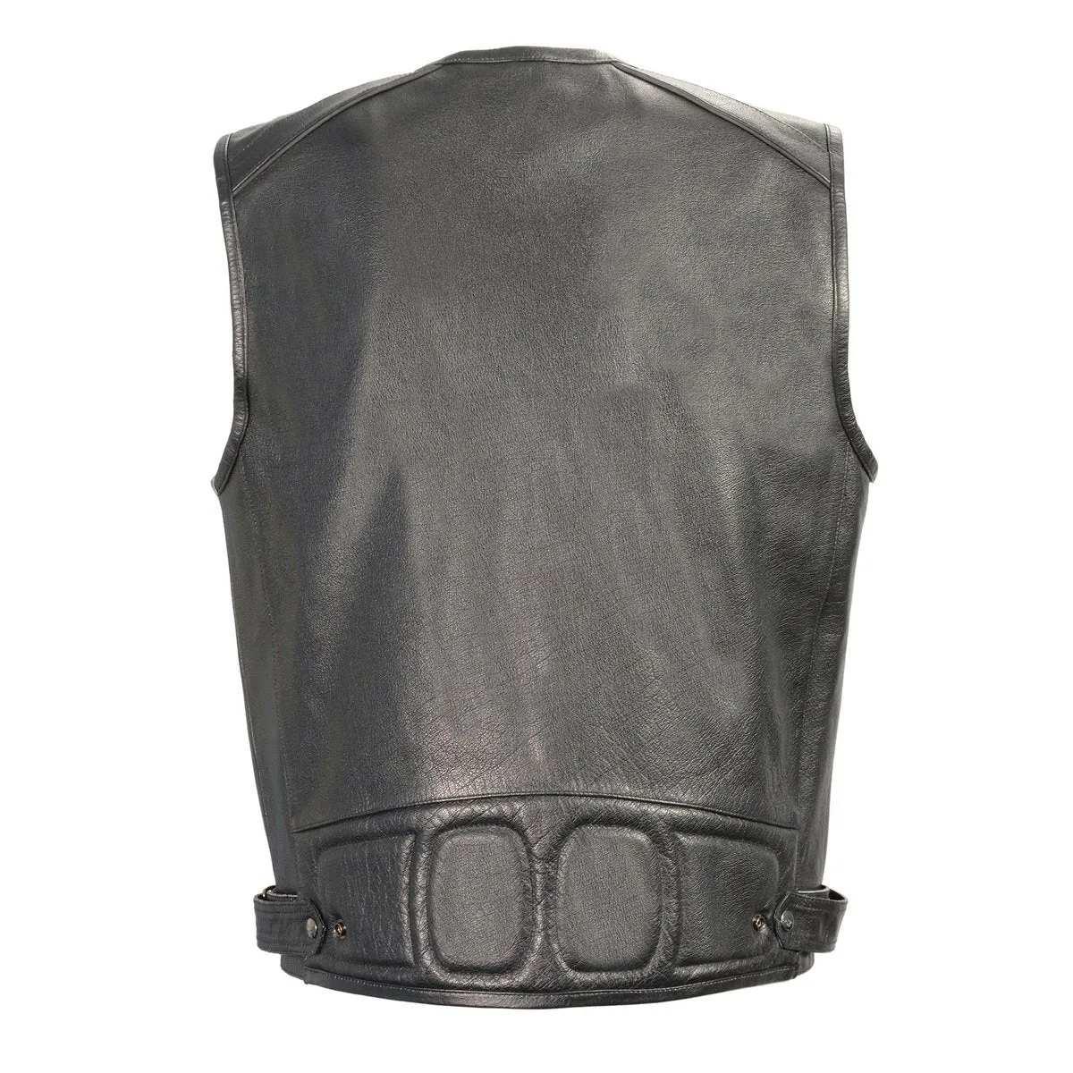 Milwaukee Leather MLM3580 Men's Black ‘Super Utility-Multi Pocket Vest’ Motorcycle Biker Leather Vest