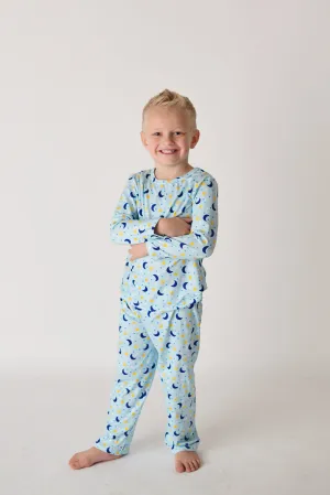 MOON & STAR PAJAMAS - BLUE