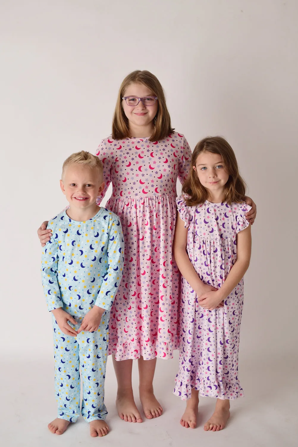 MOON & STAR PAJAMAS - BLUE