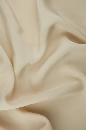 Mother of Pearl Silk 4-Ply Crepe Fabric