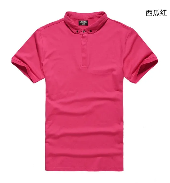 New Men's MIX Brand Polo Shirt For Men Polos Men Cotton Short Sleeve shirt Solid Polo Shirt Casual Breathable Sportswear PL003-2