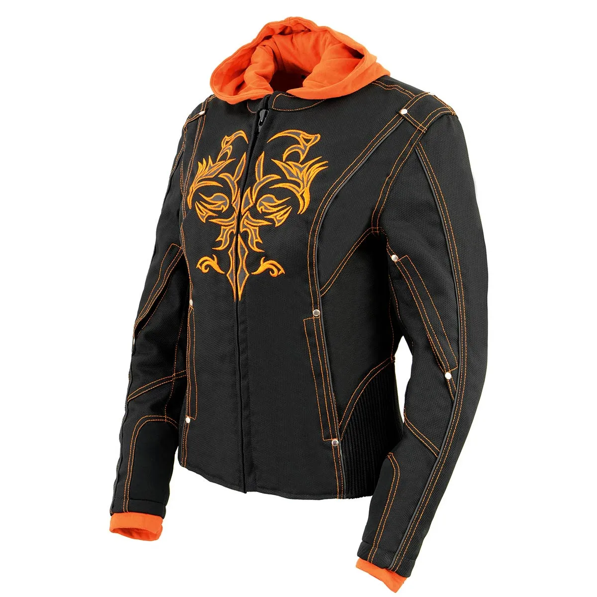 NexGen SH1939 Women's 'Reflective Tribal' Orange and Black 3/4 Textile