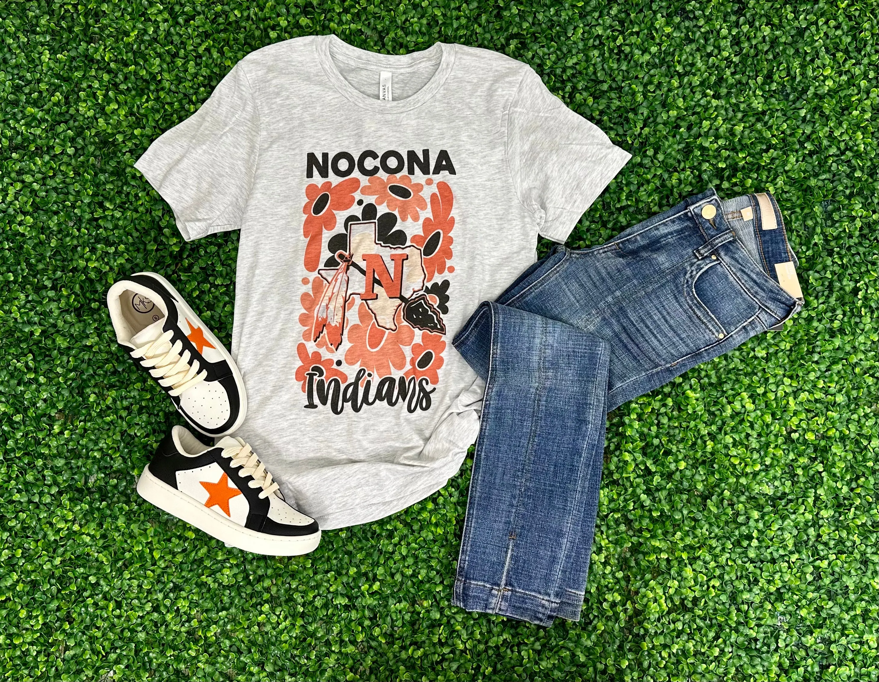 Nocona Indians Floral Boho Tee