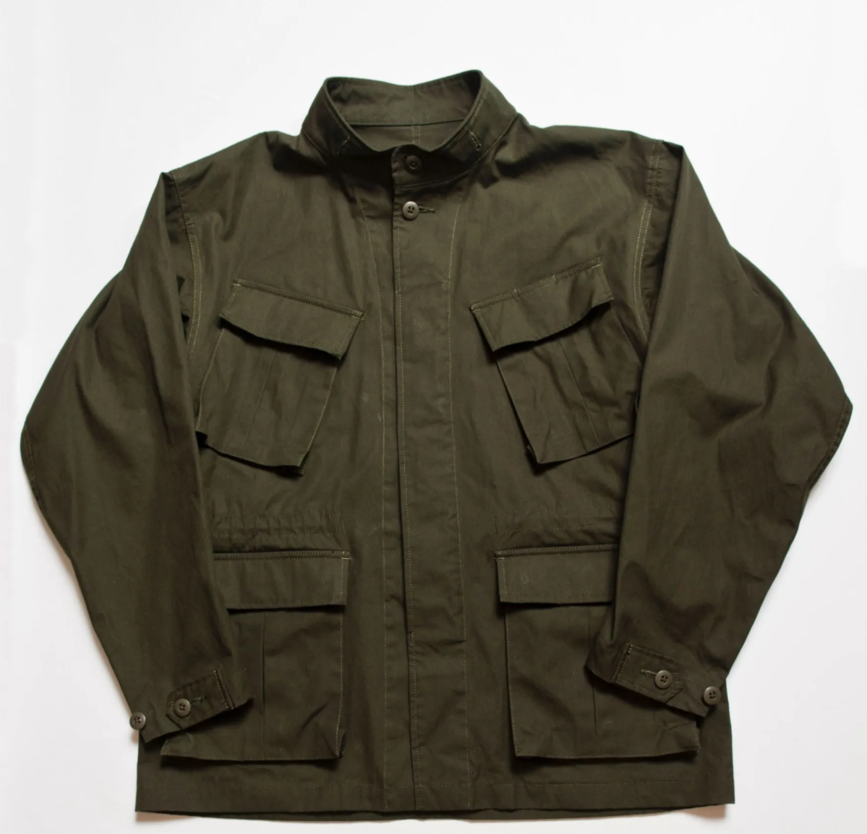 Norwood High Density Water-Repellant Cotton Poplin Parka in Army Green