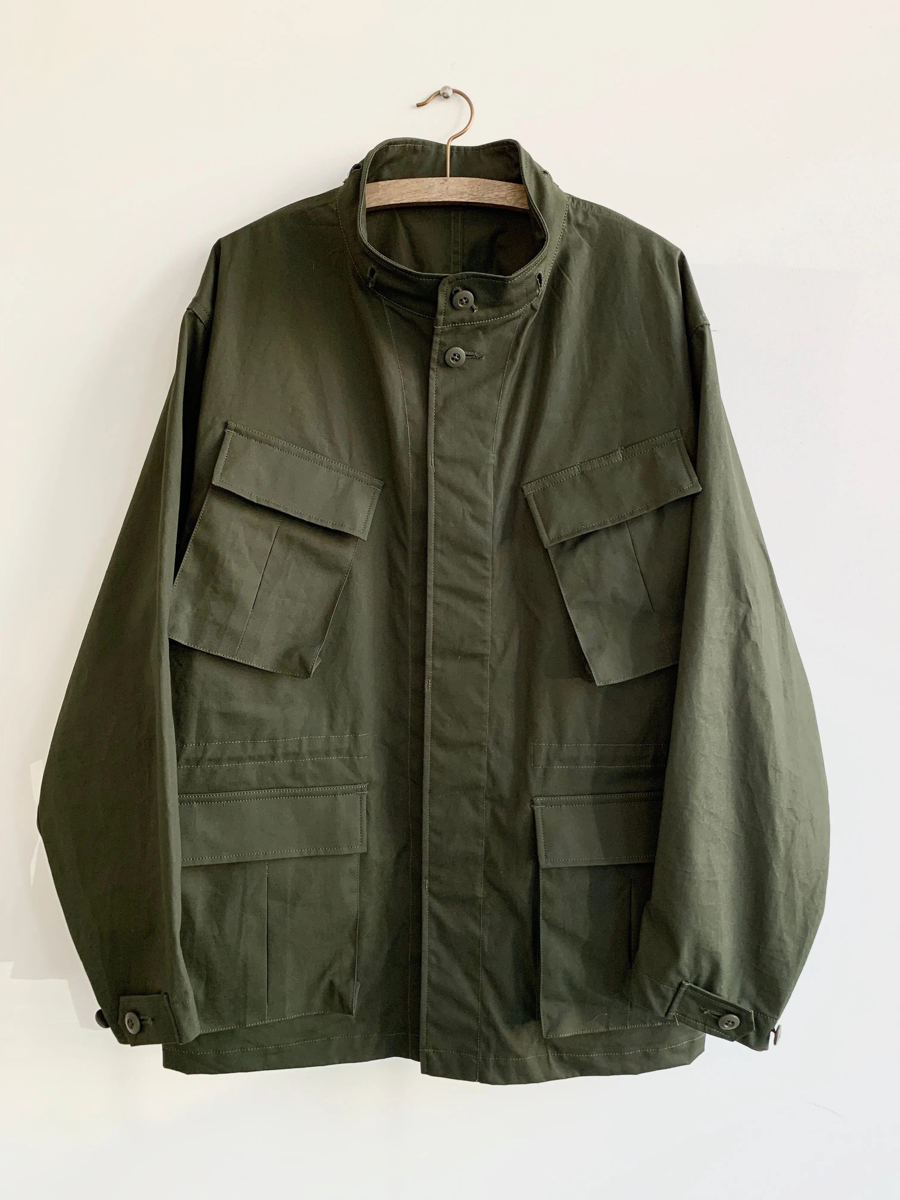 Norwood High Density Water-Repellant Cotton Poplin Parka in Army Green