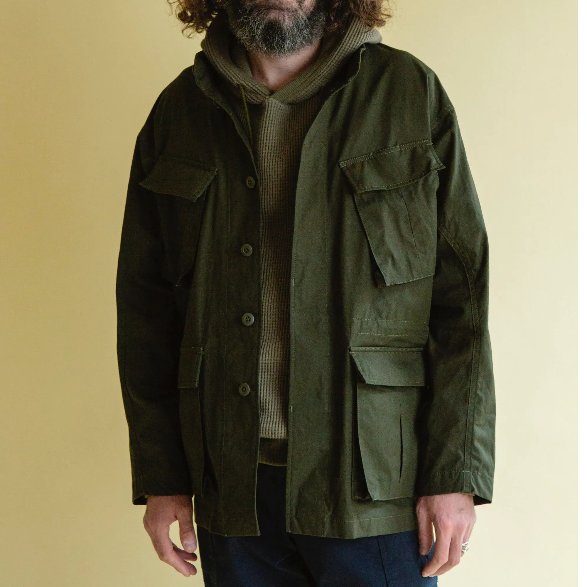 Norwood High Density Water-Repellant Cotton Poplin Parka in Army Green