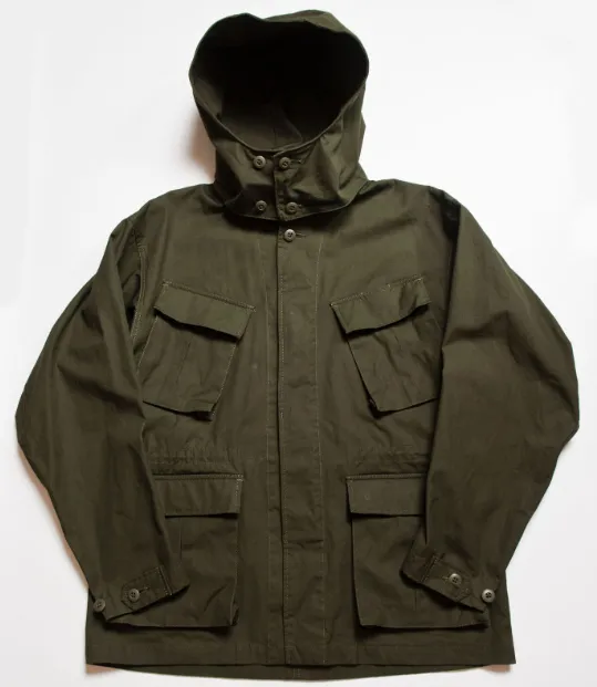 Norwood High Density Water-Repellant Cotton Poplin Parka in Army Green