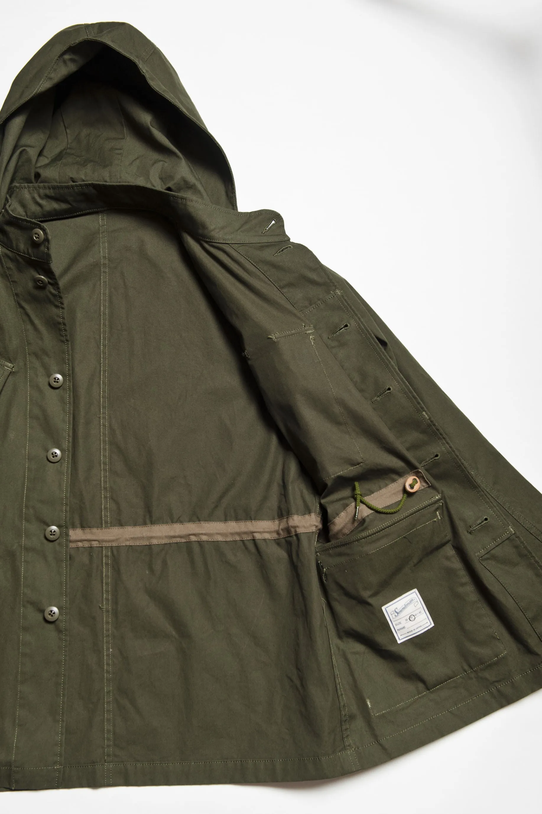 Norwood High Density Water-Repellant Cotton Poplin Parka in Army Green