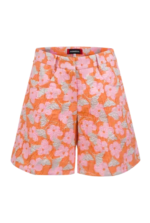 Pink Jaquard Shorts