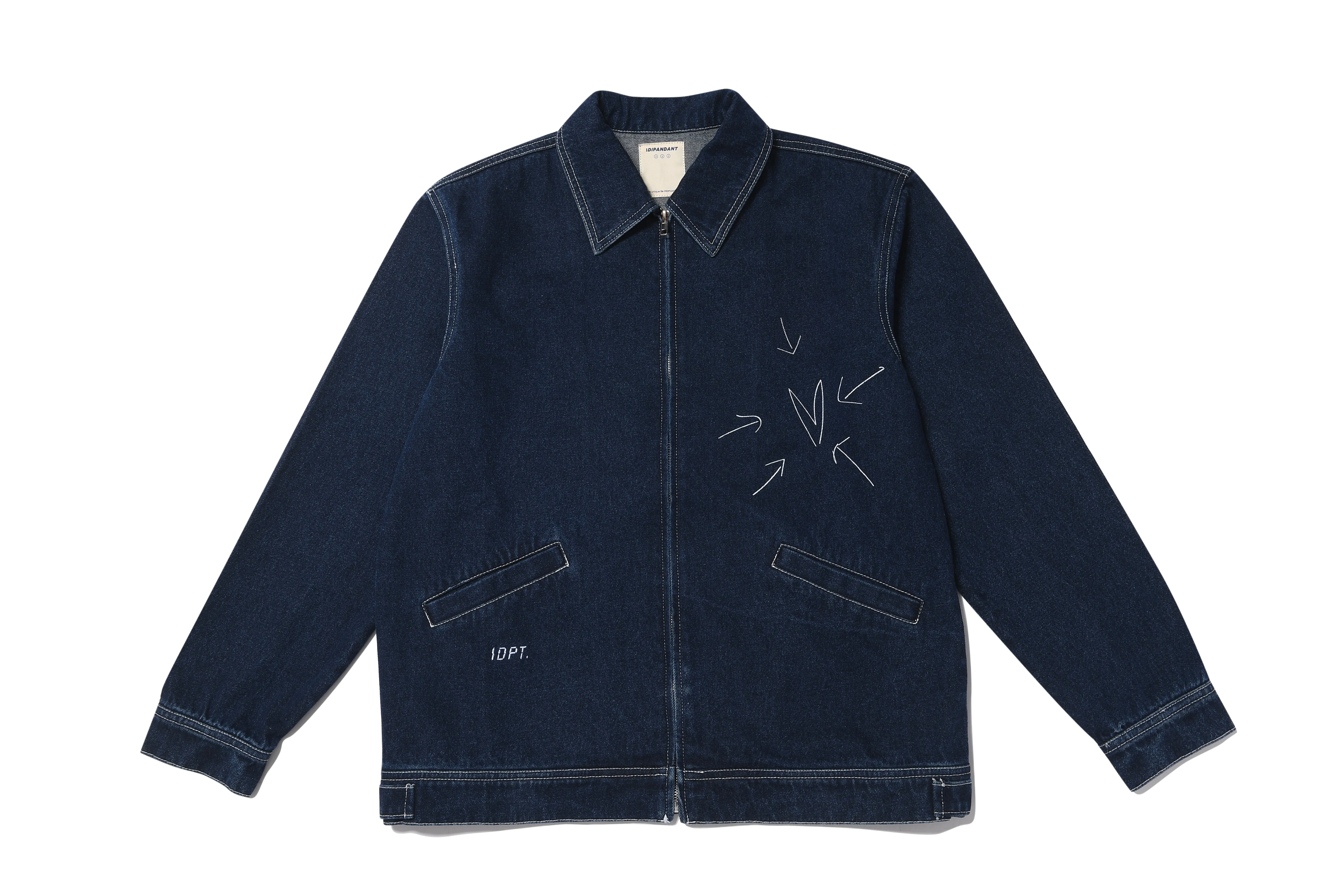 *Pre-order* "Moment of ______ ." Photo Patched Denim Blouson Jacket