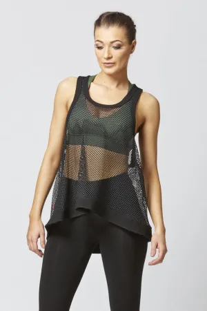 Reversible 2-Way CoolMesh Loose Fit Gym Top Black